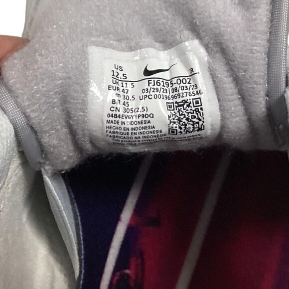 Nike Air Trainer 1 Sneakers Mens 12.5 Gray SB LVIII Super Bowl 58 Mid Top NEW - Picture 10 of 10